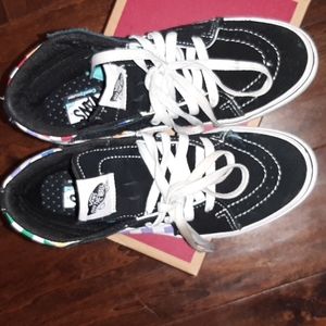 Vans Multi-color Check Hightop Skate Shoes